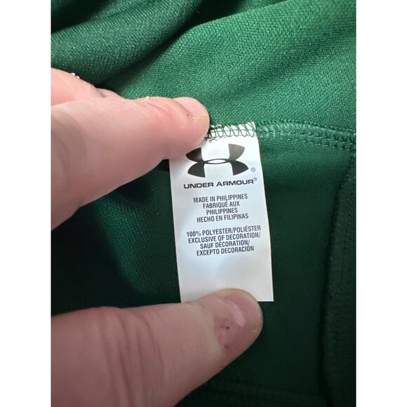 Under Armour Green Full-Zip Jacket With White Stripe Accents Loose Fit Size S - Picture 7 of 10